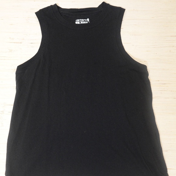 Carhartt Women’s Black Relaxed Fit Sleeveless Tank Top Size Small - Picture 1 of 4